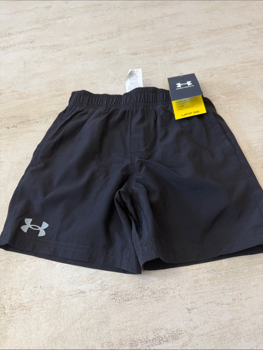 Under Armour Black Youth Athletic Shorts with Reflective Logo
